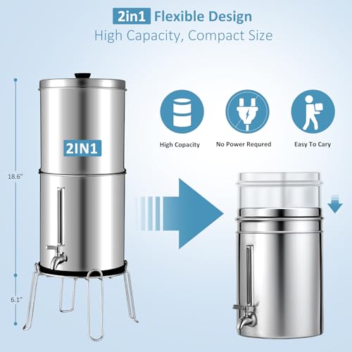 2.25G Ultra-Filtration Gravity Water Filter System，304 - Image 6