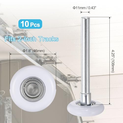 uxcell 10pcs 1.8" Nylon Garage Door Rollers for 2" Garage Track - Image 4