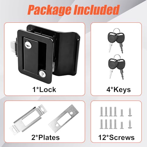 Black RV Door Lock Replacement, Upgraded RV Door Latch - Image 3