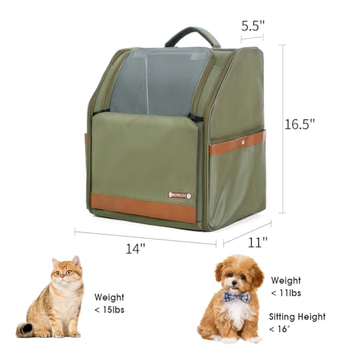 Large Cat Carrier Backpack, Shaded Small Dog Backpack | Pet Essentials - Image 4