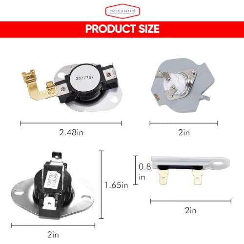 Dryer Repair Kit 3387134 3392519 3977393 3977767 - Image 3