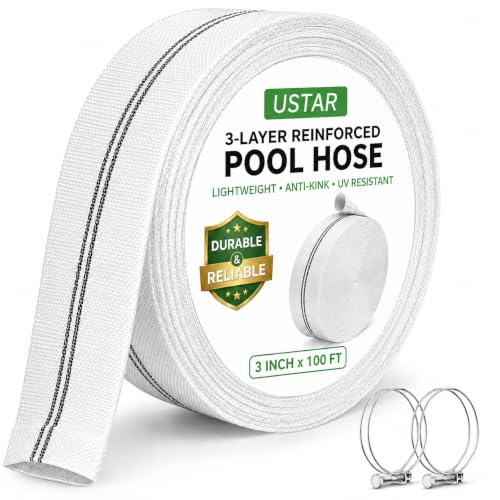 Pool Backwash Hose, 3 Inch x 100 FT Heavy Duty Lay Flat Discharge - Image 2