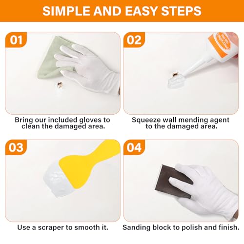 MAPVOLUT Drywall Repair Kit, 2 Pack Wall Mending Agent | Home Repair - Image 6