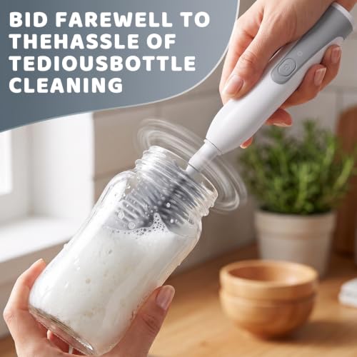 Electric Bottle Brush Cleaner with Storage Box, Portable - Image 4