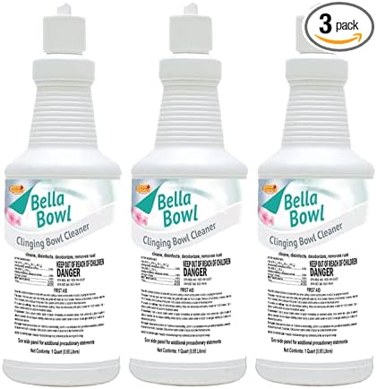 BellaBowl Clinging Acid Bowl Cleaner, 1 Quart (3-Pack)…