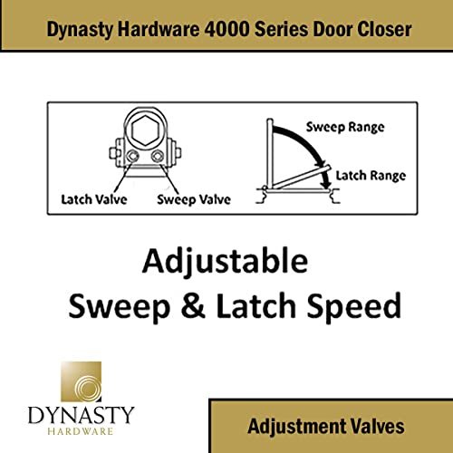 Dynasty 4000 Series Door Closer, Sprayed Aluminum, Spring 4 - Image 5
