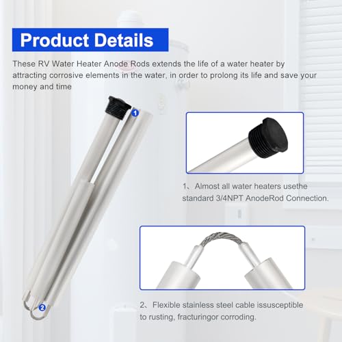 44" Flexible Magnesium Anode Rod, Hot Water Heater Anode | Hand Tools - Image 5