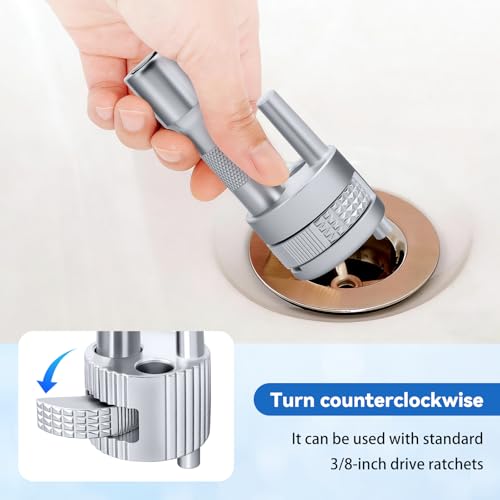 97258 Tub Drain Removal Tool, 3/8" Drive Extractor for Bathtub - Image 7