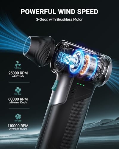 VANTRUE POWER T150 Compressed Air Duster, Mini Blower - Image 3
