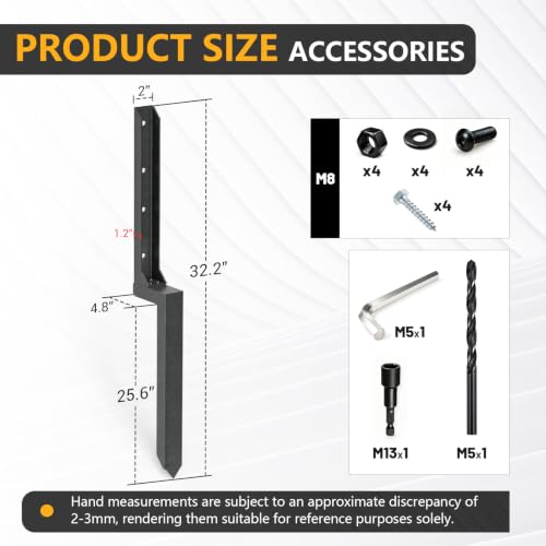 Fence Post Repair Kit – Heavy Duty Anchor for Leaning Wood - Image 3