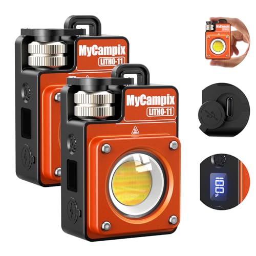3500LM Portable Rechargeable LED Camping Lanterns, 2-Pack, Orange - Image 2