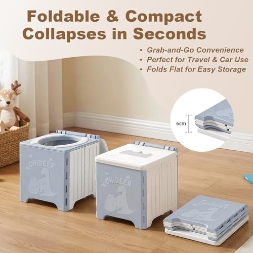 9.1" Foldable Travel Potty - Compact Collapsible Portable - Image 6
