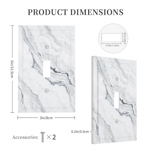 White Grey Marble Light Switch Cover Decorative Gray 1 | Home Repair - Image 3