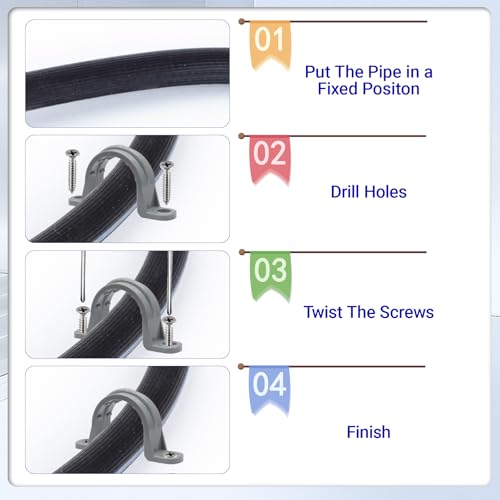 12pcs PVC Conduit Clamp 1/2 Inch Pipe Clamp - Image 7