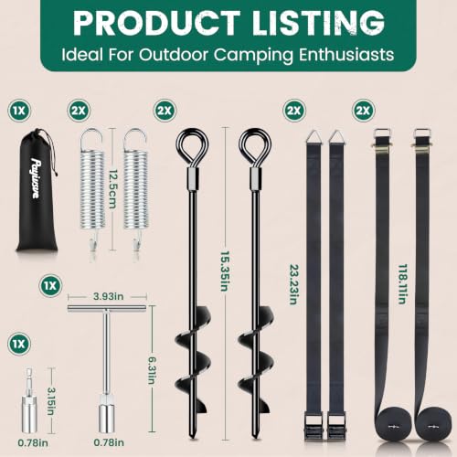 RV Awning Tie Down Anchor Kit Wind-Proof for Camper Travel - Image 7