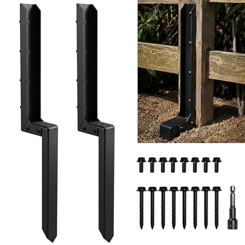 Fence Post Repair Kit Heavy Duty Steel Repair Brackets | Home Repair - Image 2