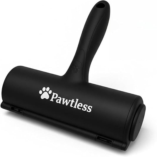 Pet Hair Remover Black - Reuseable Dog & Cat Hair Remover for Furniture, Clothes, Carpet, Car interiors- Eco-Friendly Lint Roller with Self-Cleaning Chamber- No Adhesive, No Refills Needed