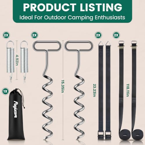 Heavy Duty RV Awning Tie Down Anchor Kit for Camper - Image 3