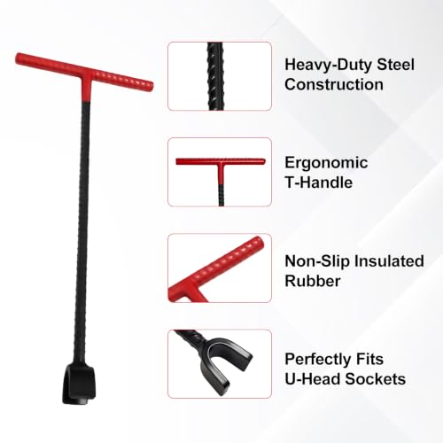 17 Inch Water Meter Key with 4-Way Utility Key T-Handle & U-Head - Image 5