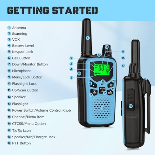 Rechargeable walkie talkies for Adult walkie talkies Long - Image 8