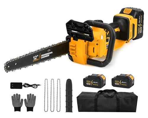 12" Electric Chainsaw Cordless, 20V Battery Powered - Image 2