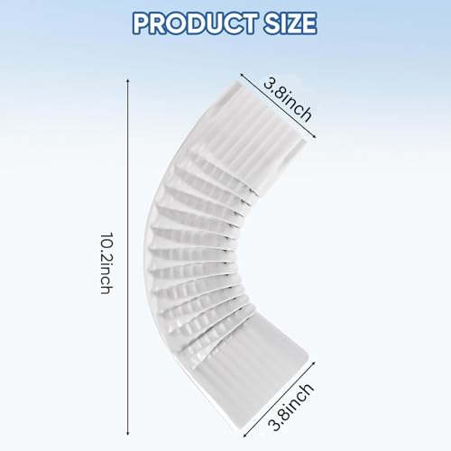 VYH Gutter Downspout Gutter Elbow Style B 3" x 4" 90° White - Image 3