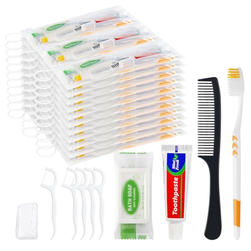 100 Set Personal Hygiene Kit Bulk,7-in-1 Disposable Travel - Image 2