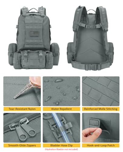 CVLIFE Tactical Backpack, 60L Large Rucksack Backpack for Men - Image 6