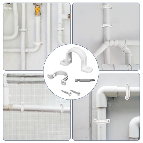 20 Set PVC Conduit Pipe Strap Clamps Φ32 MM,Two Hole Plastic Pipe - Image 4