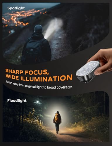 500LM Ultra Bright Mini Clip-on Flashlight Rechargeable, 10 Modes - Image 3