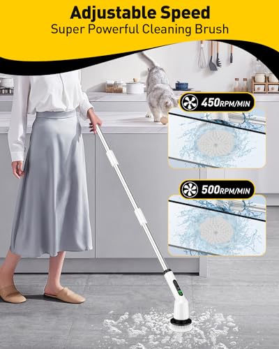 Electric Spin Scrubber for Bathroom, Shower Scrubber - Image 4
