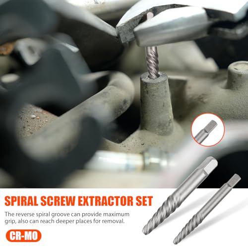 26Pcs Bolt Extractor Kit,Left Hand Drill Bit - Image 7