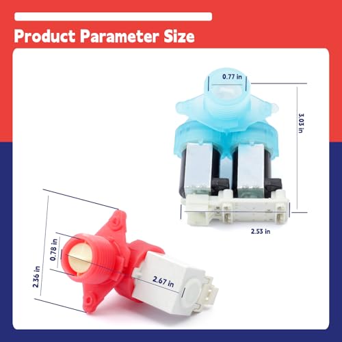 W11688994 & W11688995 Washer Cold and Hot Water Inlet Valve Set - Image 3