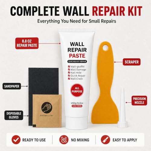 Drywall Repair Kit, Wall Repair Paste for Nail Holes & | Home Repair - Image 7