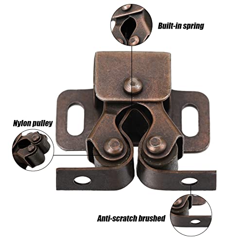 20 Pcs Cabinet Door Latch and Catch Hardware, Brown - Image 6