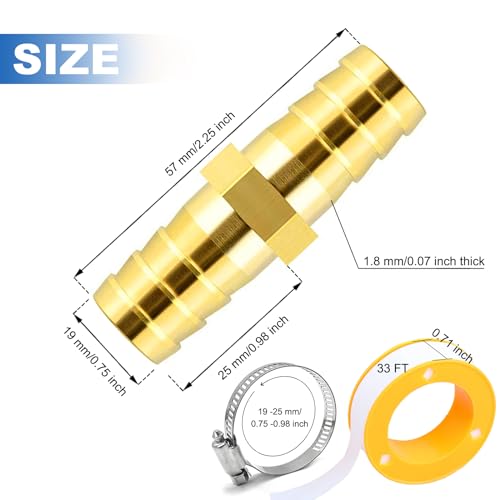 CYG&CL Garden Hose Repair Kit - 4 Pieces 3/4 Inch Brass | Home Repair - Image 3