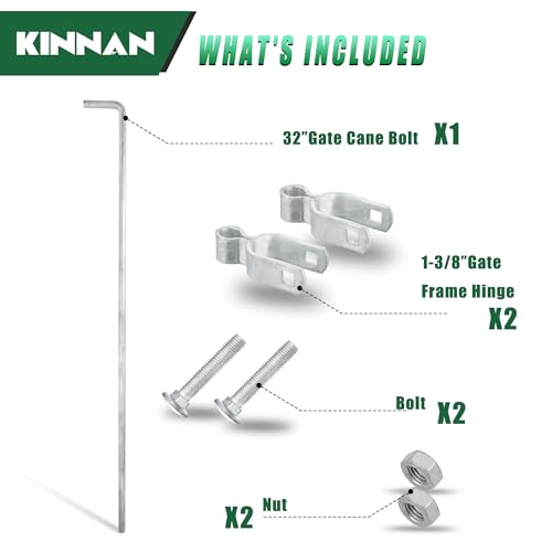 KINNAN 1-3/8" x 32" Gate Drop Rod Kit for Chain Link - Image 4