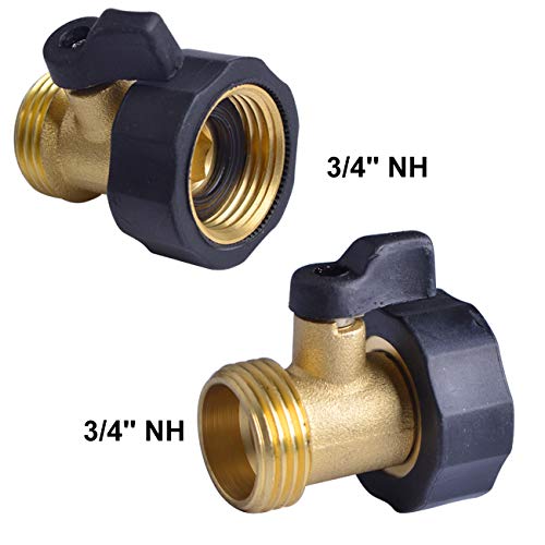 Heavy Duty Brass Shut Off Valves Garden Hose Connectors - Image 4