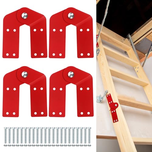 Tandefio 4 Pcs Attic Ladder Hinge Replacement Kit - Image 2