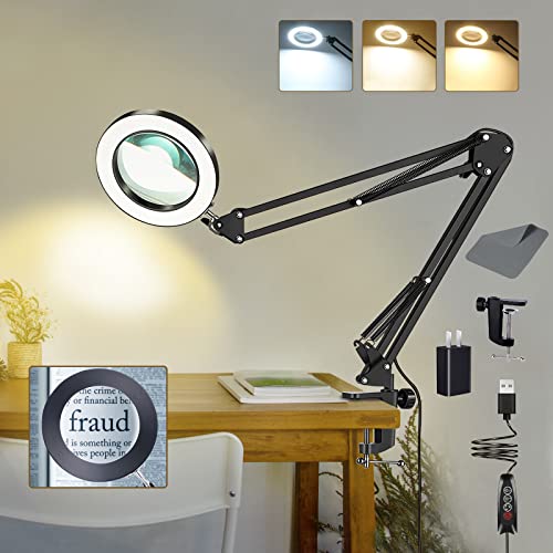 10X Magnifying Glass with Light and Clamp, Magnifier | Hand Tools - Image 2