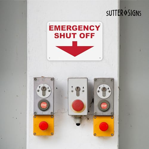 Emergency Shut Off Rust-free Aluminum Sign | Tools & Home Repair - Image 7