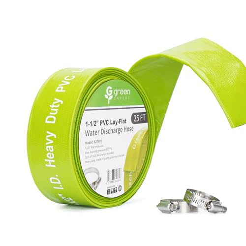 Green Expert 1.5 Inch ID PVC Lay-Flat Discharge Hose Sump | Hand Tools - Image 2
