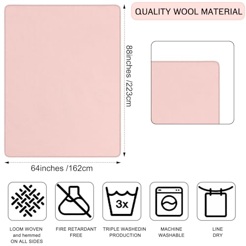 Peryiter 2 Pcs Military Wool Blanket Large 64" x 88" - Image 4