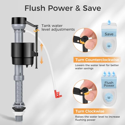 Universal Toilet Flusher Replacement Kit, Fill Valve - Image 5