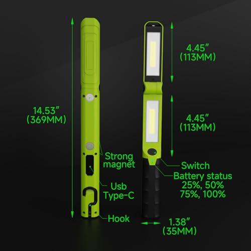 2 PCS Work Light Magnetic,2600ML LED Mechanic Lights - Image 3