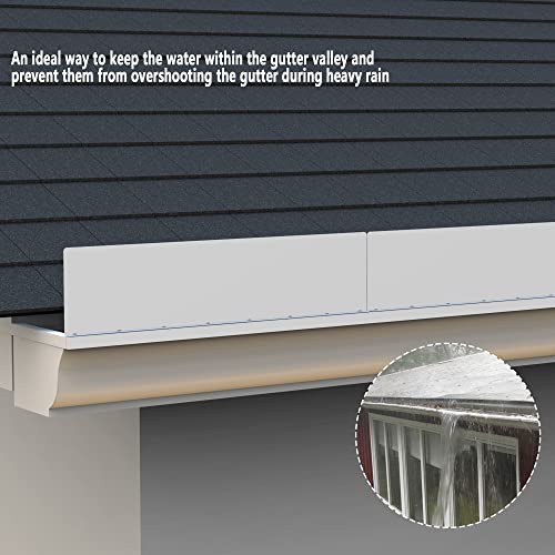 4 Pcs Gutter Valley Splash Guards, Straight Rain Drip Gutter - Image 6