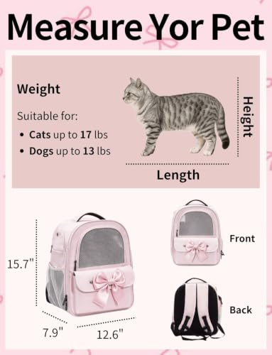 Cat Backpack Carrier for Cats and Small Dogs, Cute Puppy - Image 3