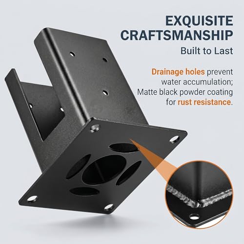4×4 Post Base 8Pcs,Inner Size 3.58"x3.58" Post Brackets - Image 3