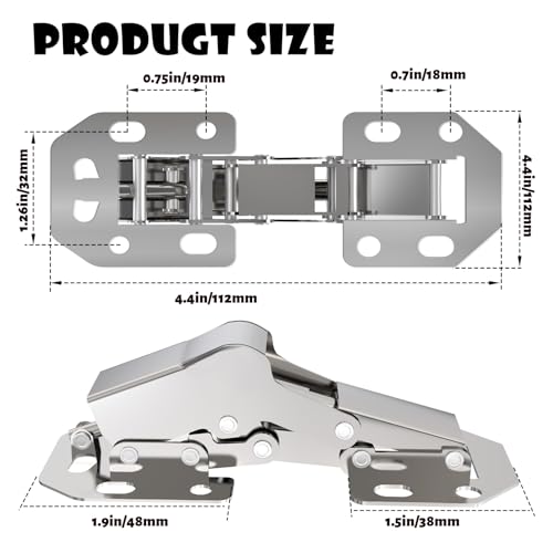 BESTEEL 24 Pack Hidden Hinges Upgrade Soft Close Surface - Image 3