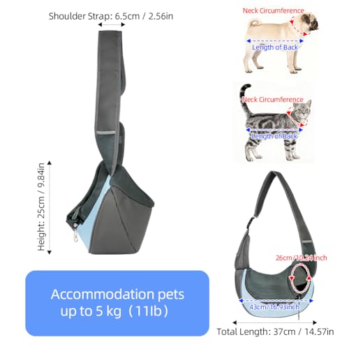 Dog Sling Carrier, Mesh Breathable Puppy Sling with Soft - Image 3